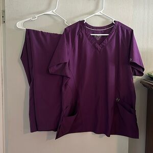 Wonderwink W123 Purple Scrub Set